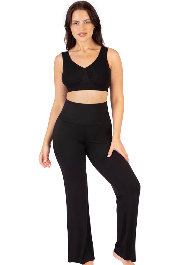 Bamboo Soft-Waist Flare Pyjama Pants