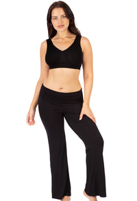 Bamboo Soft-Waist Flare Pyjama Pants