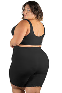 Plus Size Anti Chafing High Rise Long Cotton Rich Shorts - 3 Pack