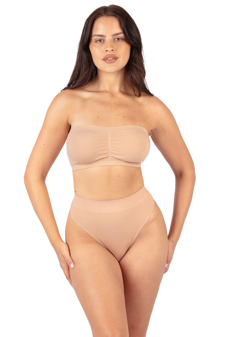 Bandeau + High Waist G-String | Cool Cotton Set
