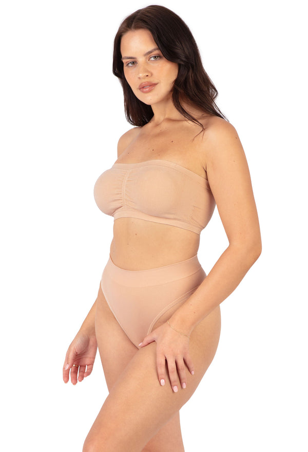 Bandeau + High Waist G-String | Cool Cotton Set