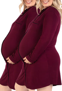 Bamboo Maternity & Nursing Birthing Hospital Gown - 2 Pack