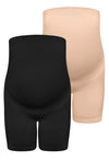 Maternity Shorts with Tummy Support - 2 Pack