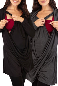 Bamboo Soft Drape Nursing Top - 2 Pack
