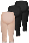 Maternity Anti Chafing High Rise 3/4 Cotton Rich Leggings - 3 Pack