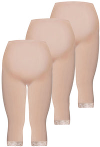 Maternity Anti Chafing High Rise 3/4 Cotton Rich Leggings - 3 Pack