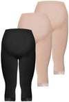 Maternity Anti Chafing High Rise 3/4 Cotton Rich Leggings - 3 Pack