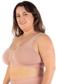 Bamboo Padded Front Closure Wire Free Bra - 3 Pack