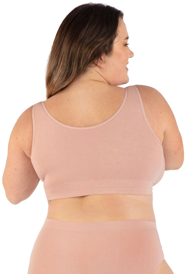 Bamboo Padded Front Closure Wire Free Bra