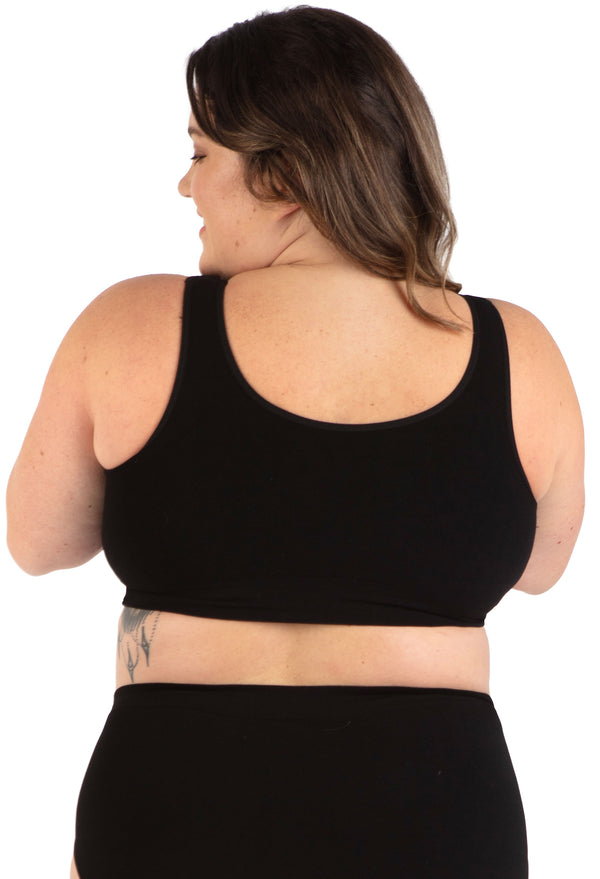 Bamboo Padded Front Closure Wire Free Bra