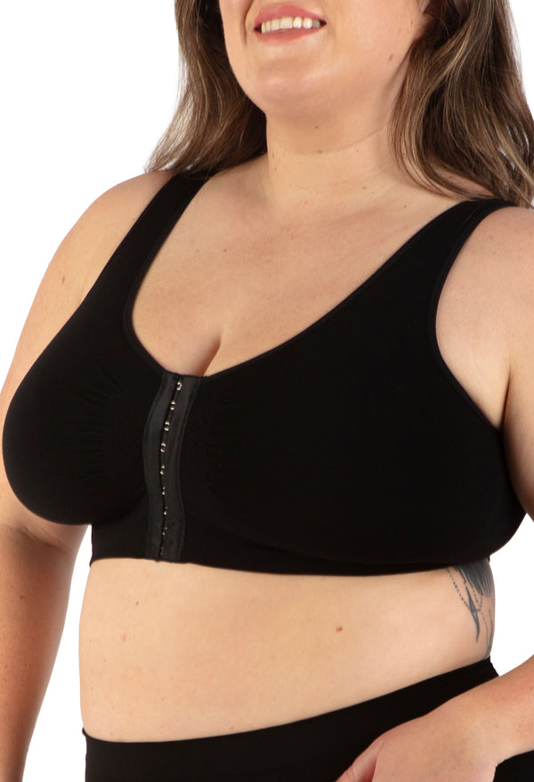 Bamboo Padded Front Closure Wire Free Bra