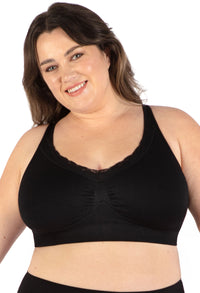 3 Pack Full Bust Wire Free Minimiser Bra + 3x4 Hook Bra Extender Set