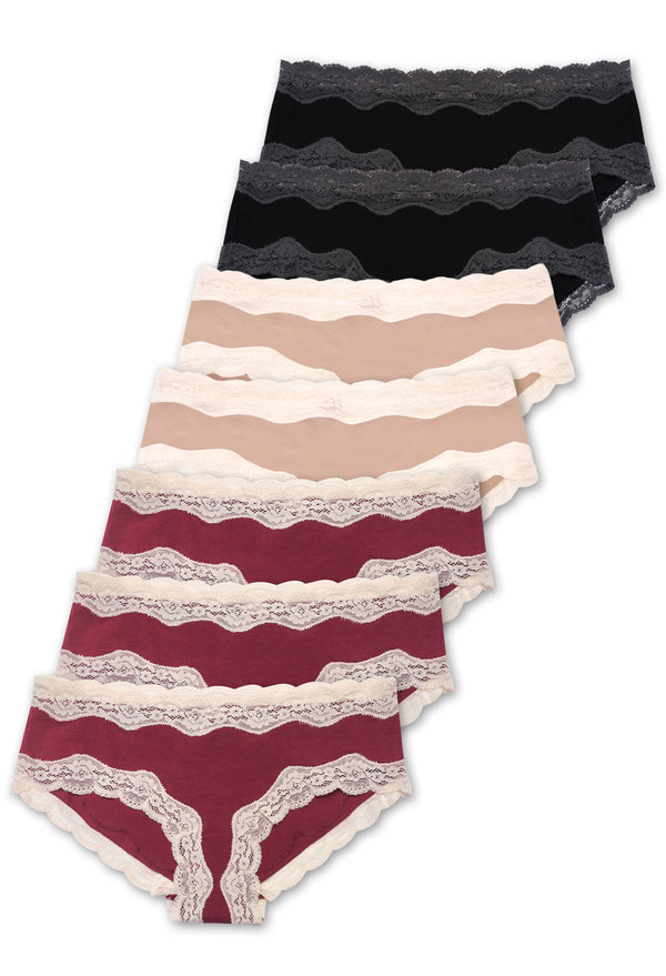 Maternity Cotton Rich Low Rise Hipster Brief 7 Pack