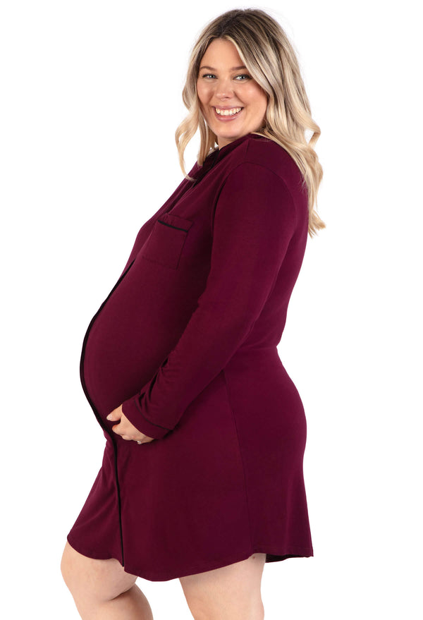 Bamboo Maternity & Nursing Birthing Hospital Gown - 2 Pack