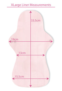 Ultra Thin XL Reusable Panty Liner with Wings - 3 Pack