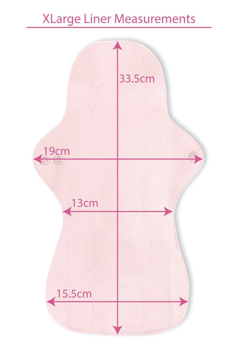 Ultra Thin XL Reusable Panty Liner with Wings - 3 Pack