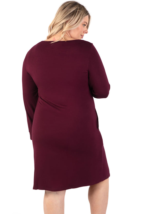 Bamboo Long Sleeve Maternity & Nursing Dress