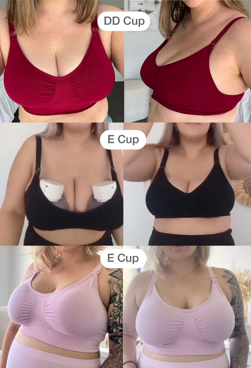 Bamboo Nursing Bra + High Cut Undies Burgundy Set