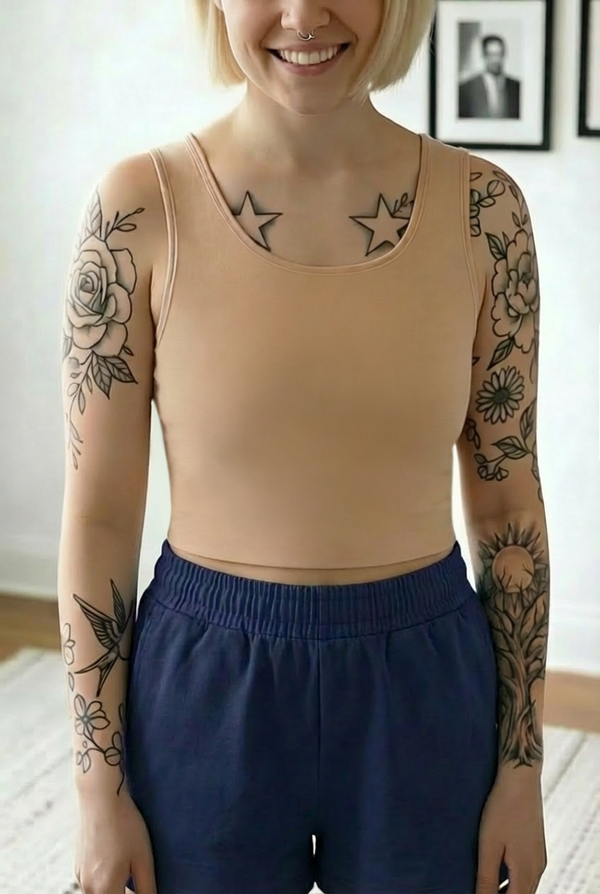 Cotton Chest Binder Crop Tank