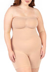 Curvy Shapewear Bodysuit Strapless Shorts | BodySleek