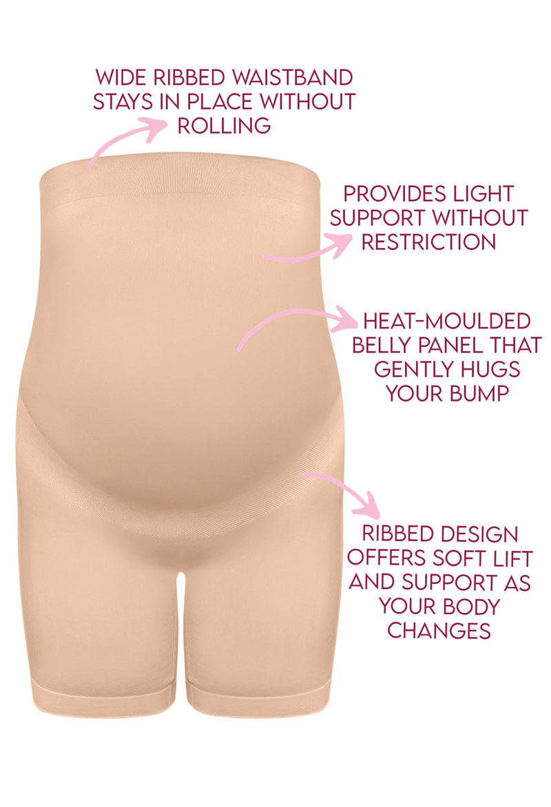 Maternity Shorts with Tummy Support - 2 Pack