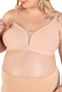 Invisible Maternity & Nursing Bra | Wireless with Fixed Cups