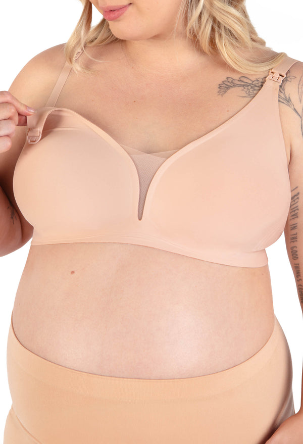 Invisible Maternity & Nursing Bra | Wireless with Fixed Cups
