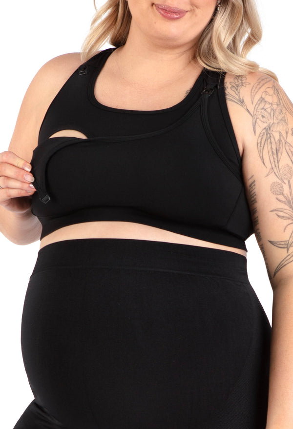 Pregnancy & Nursing Racer Back Bra | Easy-On & One-Handed Nursing