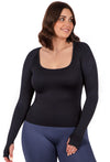 Seamless Square Neck Long Sleeve Top - 2 Pack