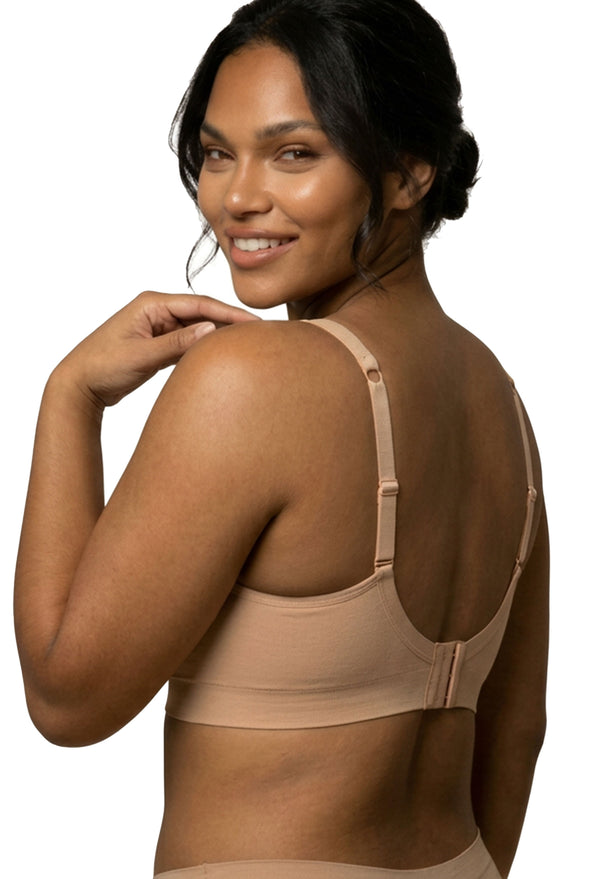 Lace Minimiser Wire Free Bra - Neutrals 3 Pack