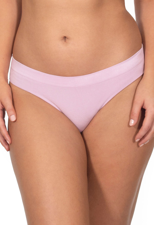 Lilac Snow Bamboo Padded Wire Free Bra and Bikini Set With FREE Nipple Covers