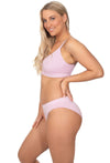 Lilac Snow Bamboo Padded Wire Free Bra and Bikini Set
