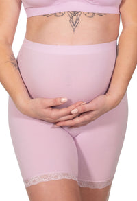 Maternity Anti Chafing High Rise Long Cotton Rich Shorts - 3 Pack