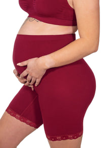 Maternity Anti Chafing High Rise Long Cotton Rich Shorts - 3 Pack