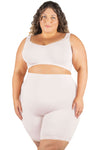 Curvy Anti Chafing High Rise Long Cotton Rich Shorts - 3 Pack