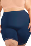 Plus Size Anti Chafing High Rise Long Cotton Rich Shorts