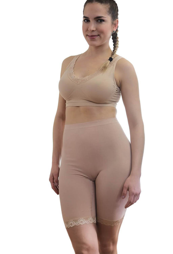 Anti Chafing High Rise Long Cotton Shorts - Seconds Sale