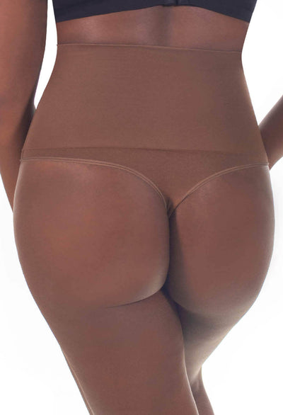 Chocolate High Waist Shaping G String