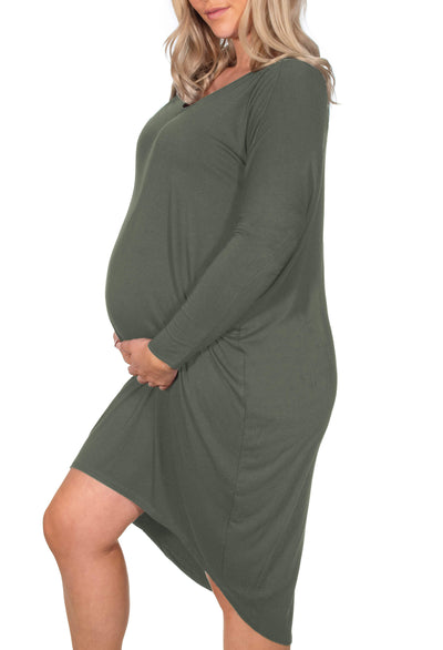 Maternity Bamboo Night Dress - 2 Pack
